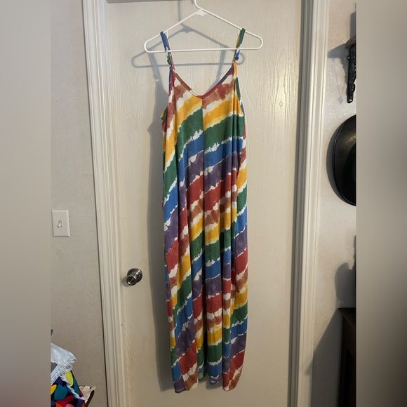 Zenana Outfitters | Multicolor Tie-Dye Dress | Size Large - Picture 3 of 6